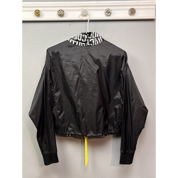 Juicy Couture Windbreaker‎ Jacket Womans Small Black Spellout Full Zip Outdoor - Picture 2 of 8